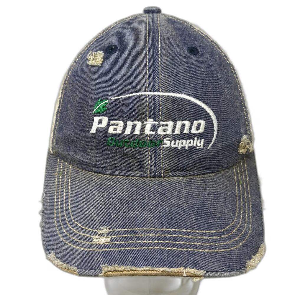 Headmost Blue Trucker Hat One Size Pantano Outdoor Supply Distressed Snapback